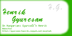 henrik gyurcsan business card